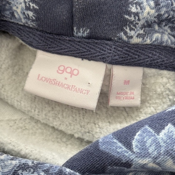 Gap X Loveshackfancy Floral Hoodie Girls Size Medium - Picture 7 of 7
